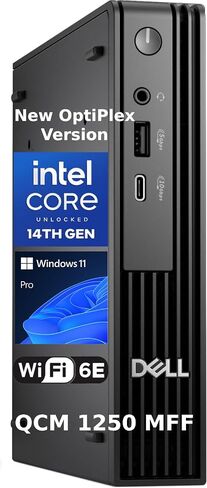 Dell Pro Micro QCM1250 Business Mini Desktop Computer, New OptiPlex Version, Intel Core i5-14500T(14Core, 20Threads, 24MB Cache), 16GB DDR5, 512GB PCIe SSD, Dual 4K Display Support, USB-C, Win11 Pro in Saudi Arabia