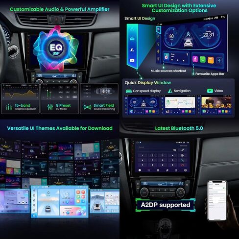 ستيريو سيارة XTRONS Android 14 لسيارة Nissan X-Trail Rogue Qashqai 2014-2018، شاشة لمس 10.1 بوصة IPS وراديو السيارة ونظام تحديد المواقع والملاحة بلوتوث مدمج DSP يدعم CarPlay Android Auto 4G LTE(4+64GB) in Kuwait