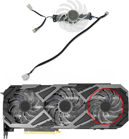 muyihui 92MM TH9215S2H-PDB03 102MM TH1015S2H-PBA01 Video Card Fan for 3070 3080 3070Ti Ti EX Gamer Replacement Fans(C-Fan) in Saudi Arabia