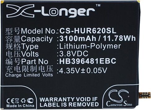 3100mAh Battery Compatible with Hu awei Maimang 4, MediaPad T3, RIO-AL00, RIO-CL00, RIO-L01, RIO-L03, RIO-L11, RIO-TL00, Sensa, for Part No. HB396481EBC, HB396481EBW in Saudi Arabia