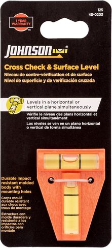 Johnson Level & Tool 125 Cross Check Level, Orange, 1 Level in Saudi Arabia