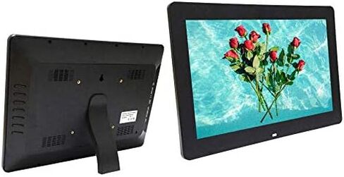 إطار صور رقمي مقاس 14 بوصة، شاشة IPS كاملة 1280x800، مشغل موسيقى وفيديو، يدعم بطاقة USB/SD، دوران تلقائي. in Saudi Arabia