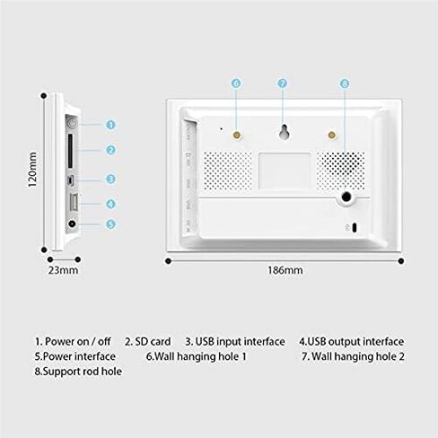 7-inch WiFi Digital Photo Frame - Smart Cloud Photo Frame, High-Definition 1024x600 Resolution, Automatic Rotation, with Remote Control Function in Saudi Arabia