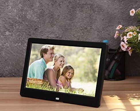 13-inch Digital Photo Frame with Alarm Clock, slideshow, MP3/MP4 Player and Remote Control - White in Saudi Arabia