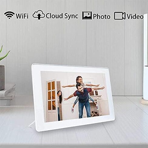10.1-inch WiFi Digital Photo Frame, 1280x800 IPS Touchscreen, 16GB Storage, Automatic Rotation, Motion Sensor, Easily Share Photos/Videos. in Saudi Arabia
