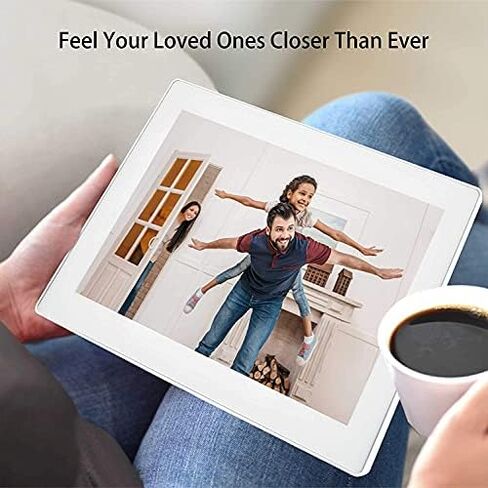 10.1-inch WiFi Digital Photo Frame, 1280x800 IPS Touchscreen, 16GB Storage, Automatic Rotation, Motion Sensor, Easily Share Photos/Videos. in Saudi Arabia