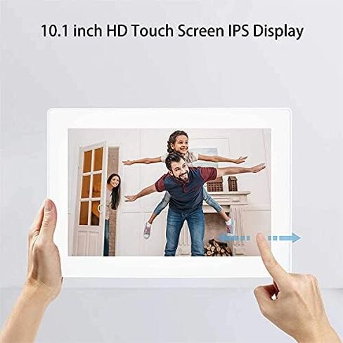 10.1-inch WiFi Digital Photo Frame, 1280x800 IPS Touchscreen, 16GB Storage, Automatic Rotation, Motion Sensor, Easily Share Photos/Videos. in Saudi Arabia