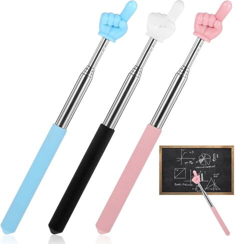3 Pack Three Colors Telescopic Retractable Teacher Extendable Pointer Stick for Classroom School in Saudi Arabia