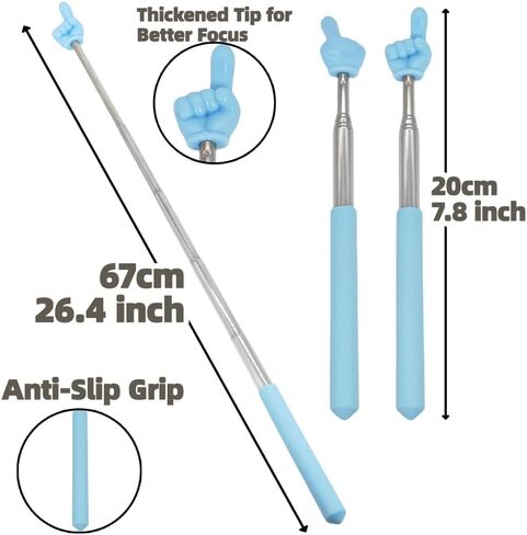 3 Pack Three Colors Telescopic Retractable Teacher Extendable Pointer Stick for Classroom School in Saudi Arabia