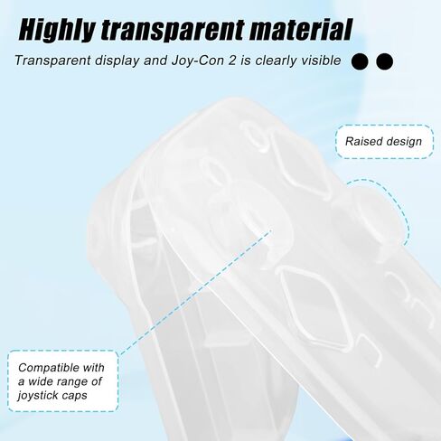 حقيبة تخزين شفافة لجهاز Joy-Con 2، صندوق حماية بلاستيكي لوحدة التحكم في الألعاب، غطاء مقبض محمول مقاوم للغبار مع فتحات دقيقة لملحقات Switch 2، هدايا لمحبي الألعاب in Kuwait