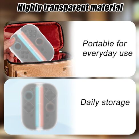 حقيبة تخزين شفافة لجهاز Joy-Con 2، صندوق حماية بلاستيكي لوحدة التحكم في الألعاب، غطاء مقبض محمول مقاوم للغبار مع فتحات دقيقة لملحقات Switch 2، هدايا لمحبي الألعاب in Kuwait