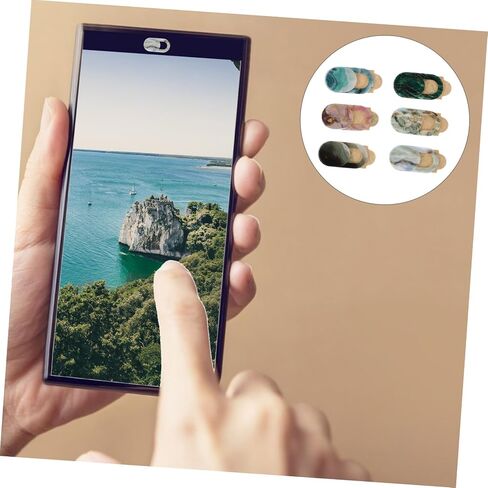 6pcs Marble Pattern Webcam Covers Ultra-Thin Privacy Protectors for Phones Computers Scratch-Resistant Camera Shields Prevents Unauthorized Access to Your Camera Lens in Saudi Arabia