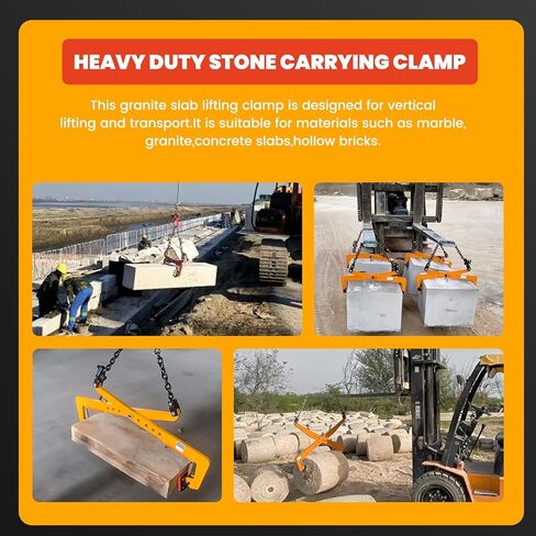 1763 رطل مشبك رفع الحجر الثقيل ، النطاق القابل للتعديل: 14 "-35" مشبك رفع الألواح الجرانيت ، ومشابك مقص للحمل والنقل الرأسي للكتل الخرسانية ، وألواح قائمة ، وحجارة كبح in Kuwait