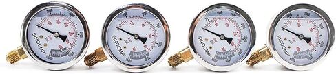SINOCMP Hydraulic Test Gauge Kit 100/250/400/600 Bar 4 Gauges 3 Test Hoses 10 Couplings 1 Aluminum Case, Hydraulic Pressure Test Kit for Excavator Construction Machinery in Saudi Arabia