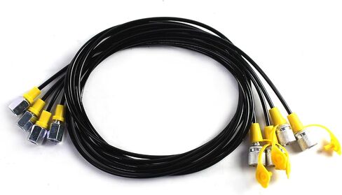 SINOCMP Hydraulic Test Gauge Kit 100/250/400/600 Bar 4 Gauges 3 Test Hoses 10 Couplings 1 Aluminum Case, Hydraulic Pressure Test Kit for Excavator Construction Machinery in Saudi Arabia