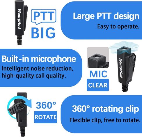Radio Earpiece for Motorola SL300 Earpiece with Mic,Radio Ear Piece Compatible with SL-300 SL3500e TLK100 TLK110 SL7550 SL7550e SL-3500e with mic Acoustic Tube PTT in Kuwait