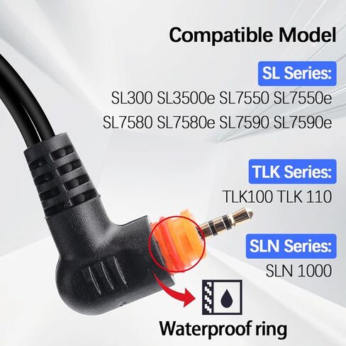 Radio Earpiece for Motorola SL300 Earpiece with Mic,Radio Ear Piece Compatible with SL-300 SL3500e TLK100 TLK110 SL7550 SL7550e SL-3500e with mic Acoustic Tube PTT in Kuwait