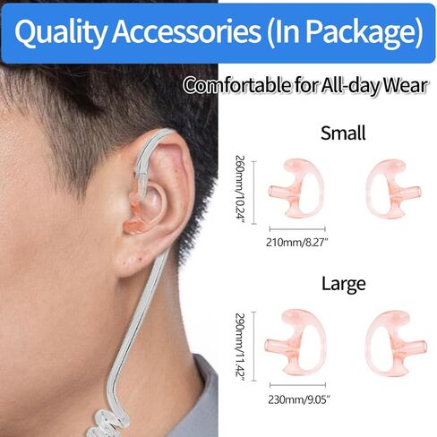 Radio Earpiece for Motorola SL300 Earpiece with Mic,Radio Ear Piece Compatible with SL-300 SL3500e TLK100 TLK110 SL7550 SL7550e SL-3500e with mic Acoustic Tube PTT in Kuwait