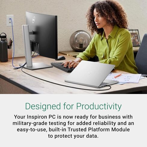 كمبيوتر محمول Dell Inspiron 16 بشاشة تعمل باللمس، شاشة LCD تعمل باللمس 16 بوصة FHD+، AMD Ryzen 7 8840U، 32 جيجابايت DDR5، 1 تيرابايت SSD، عمر بطارية طويل، لوحة مفاتيح بإضاءة خلفية، قارئ بصمات الأصابع، Copilot AI، Windows 11 Pro in Saudi Arabia