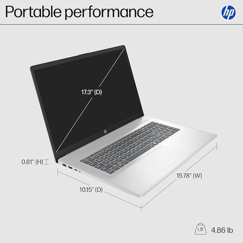 كمبيوتر محمول للأعمال HP 17 بشاشة تعمل باللمس، شاشة 17.3 بوصة HD+ تعمل باللمس 250 Nit، Intel Ultra 7 255U، 64 جيجابايت DDR5، 1 تيرابايت SSD، مفتاح مساعد، لوحة مفاتيح بإضاءة خلفية، Wi-Fi 6، بلوتوث 5.4، Windows11 Pro، مع ملحقات in Saudi Arabia