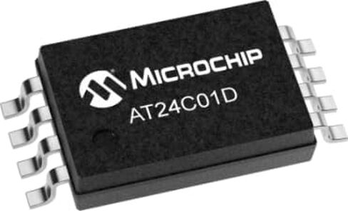 Microchip Technology, AT24C01D-XHM-B, EEPROM - Serial-I²C - 1Kbit (128 x 8) - 1.8V/2.5V/3.3V - 8-Pin TSSOP - Tube (100 Item/s) in Saudi Arabia