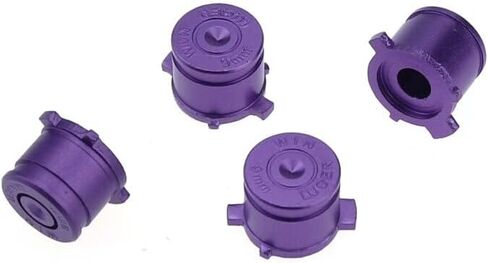 Replacement Aluminum Metal Bullet Buttons Thumb Stick Caps for Playstation3 4 PS3 PS4 Controller ABXY Buttons Repair Parts (Silver) in Saudi Arabia