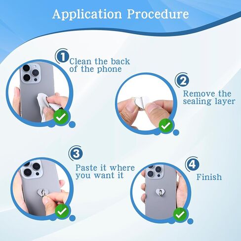 2Pcs Metal Self Adhesive Finger Ring Grip Heart Shaped Phone Case Charm Holder Hook Silver Buckle Clasp DIY Accessories in Saudi Arabia