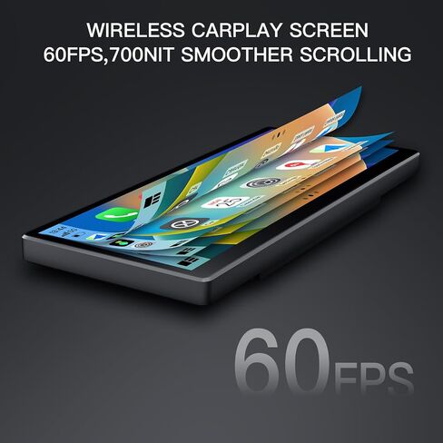 Wireless Carplay Screen for Car, 10.3'' Portable CarPlay & Android Auto Touchscreen, with 60Fps,1600 * 720 Ultra High Resolution, Support Steering Wheel Control in Saudi Arabia