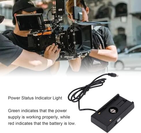 محول لوحة تثبيت بطارية Acouto لبطاريات NP F550 F570 F750 F770 F960 F970، مخرج DC5.5 2.1 مم، حامل كاميرا للأحذية الساخنة بخيوط ذكر 1/4 بوصة، ضوء مؤشر LED ذكي، ABS in Kuwait