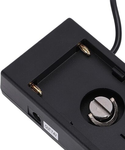 محول لوحة تثبيت بطارية Acouto لبطاريات NP F550 F570 F750 F770 F960 F970، مخرج DC5.5 2.1 مم، حامل كاميرا للأحذية الساخنة بخيوط ذكر 1/4 بوصة، ضوء مؤشر LED ذكي، ABS in Kuwait