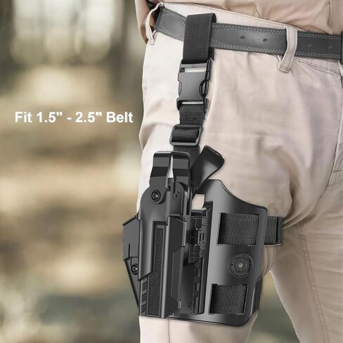 حافظة Glock 19/17/19X/23/32/44/45 - حافظة واجب G19 للجيل 1-5، مجداف OWB مع مشبك ثابت، إطلاق الإبهام، 60 قابل للتعديل in Kuwait