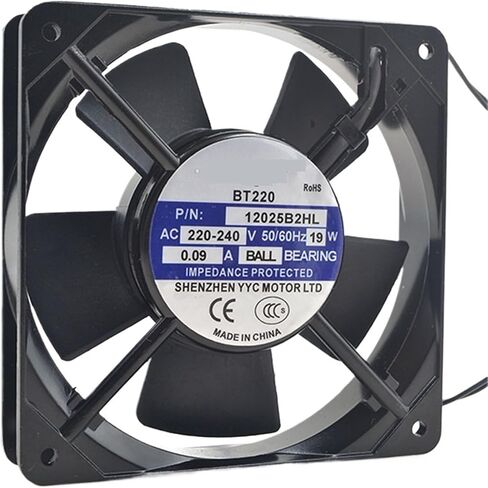 ل BT220 12025B2HL التيار المتناوب 220-240 فولت 50/60 هرتز 19 واط 0.09A 12 سنتيمتر 12025 120x120x25 مللي متر الكرة تحمل مروحة التبريد in Saudi Arabia