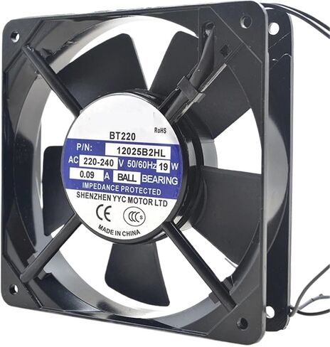 ل BT220 12025B2HL التيار المتناوب 220-240 فولت 50/60 هرتز 19 واط 0.09A 12 سنتيمتر 12025 120x120x25 مللي متر الكرة تحمل مروحة التبريد in Saudi Arabia