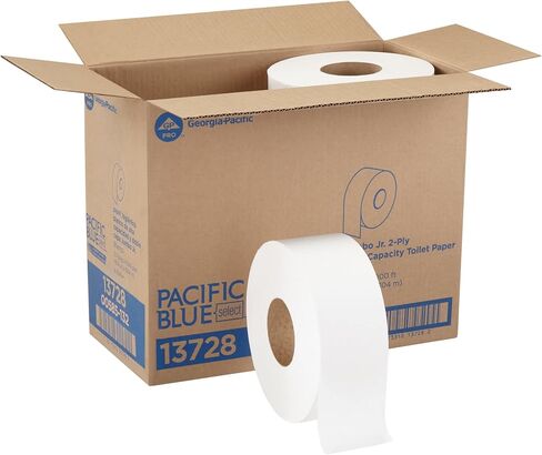Georgia Pacific 12798 Jumbo Jr. Bathroom Tissue Roll, 9-Inch Dia, 1000ft, 8 Rolls/Carton in Saudi Arabia