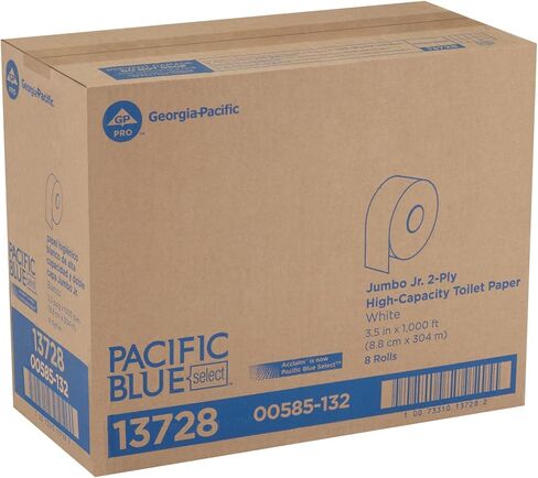 Georgia Pacific 12798 Jumbo Jr. Bathroom Tissue Roll, 9-Inch Dia, 1000ft, 8 Rolls/Carton in Saudi Arabia