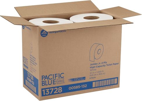 Georgia Pacific 12798 Jumbo Jr. Bathroom Tissue Roll, 9-Inch Dia, 1000ft, 8 Rolls/Carton in Saudi Arabia