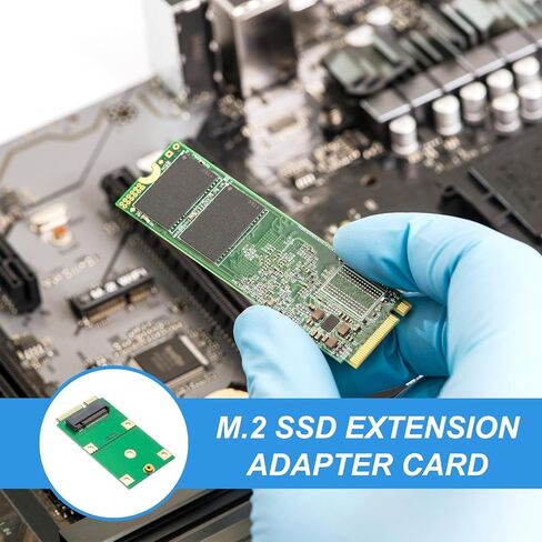 PATIKIL M2 NVME SSD نقل بطاقة محول ممتدة 2242-MSATA، محول تمديد M.2 يتغير إلى حجم طويل مع مفكات لمقاهي الإنترنت في المنزل والمكتب، أخضر in Kuwait