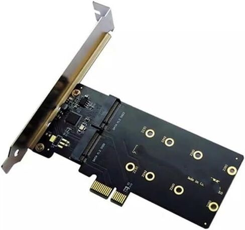 PCI-E to M2 Adapter PCI X1 2-Port B Key M.2 SATA SSD Adapter M2 Adapter Expansion Card Riser Card in Saudi Arabia