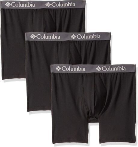 Columbia Men's 3 Pack Boxer Brief, Black, Large US in Saudi Arabia