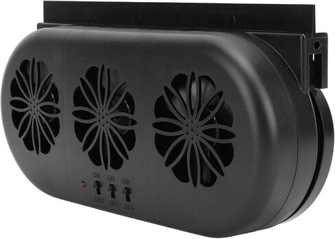 Solar Car Exhaust Fan, 5000RPM Solar Powered Car Exhaust Fan Air Circulation Vehicle Cooling Vent Fan with USB Interface for Use in Cars Offices Home Rooms Cooling Ventilation in Saudi Arabia