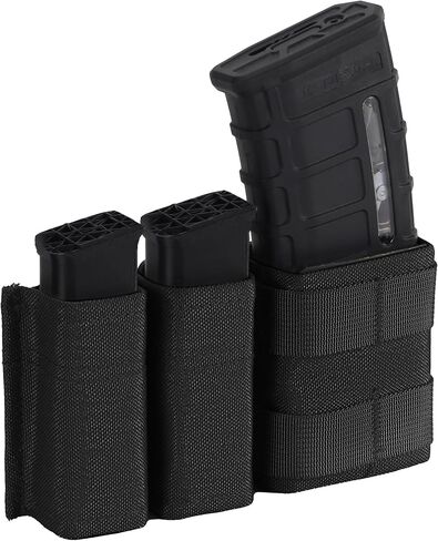 حقيبة Mag 5.56 مع حقيبة مجلة مسدس مزدوجة، أكياس MOLLE Mag 5.56+9 مم مع إدراج سريع التحرير لملحقات حزام الصدرية التكتيكية in Kuwait