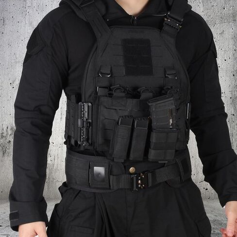 حقيبة Mag 5.56 مع حقيبة مجلة مسدس مزدوجة، أكياس MOLLE Mag 5.56+9 مم مع إدراج سريع التحرير لملحقات حزام الصدرية التكتيكية in Kuwait