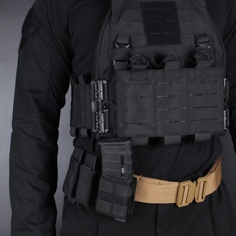 حقيبة Mag 5.56 مع حقيبة مجلة مسدس مزدوجة، أكياس MOLLE Mag 5.56+9 مم مع إدراج سريع التحرير لملحقات حزام الصدرية التكتيكية in Kuwait