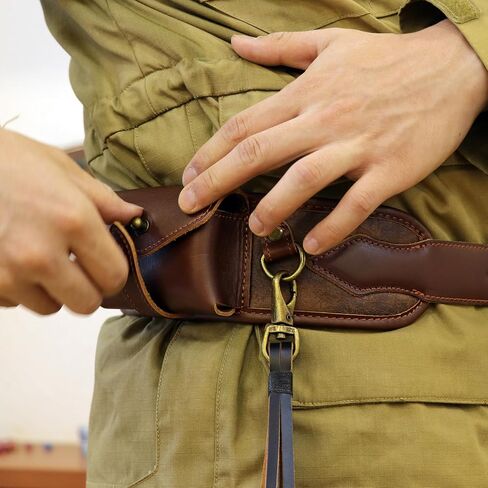 TOURBON PU Leather 410 Shell Holder with 2 Ammo Carrier Pouch, Hunting Shooting Rifle Bandolier Cartridge Belt for 308, 30-30, 30-06, 270, 300 in Saudi Arabia