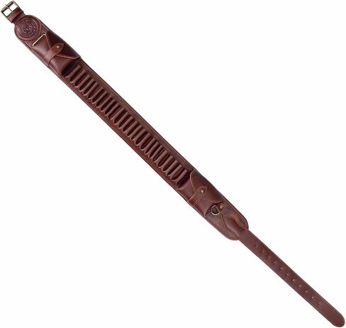 TOURBON PU Leather 410 Shell Holder with 2 Ammo Carrier Pouch, Hunting Shooting Rifle Bandolier Cartridge Belt for 308, 30-30, 30-06, 270, 300 in Saudi Arabia