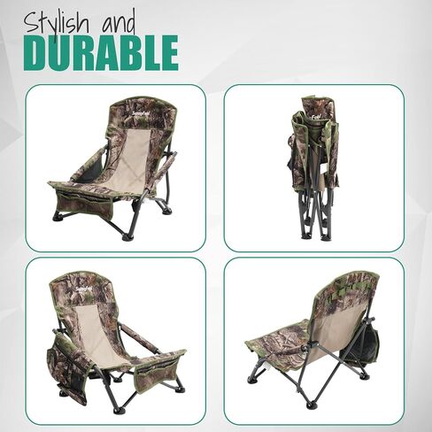 SUNNYFEEL Turkey Hunting Chair, Hunting Blind Chair, Portable Camping Chair with Storage Pocket and Carry Bag for Hunting Fishing Outdoor Travel Picnic Shooting, 2 Pack in Saudi Arabia
