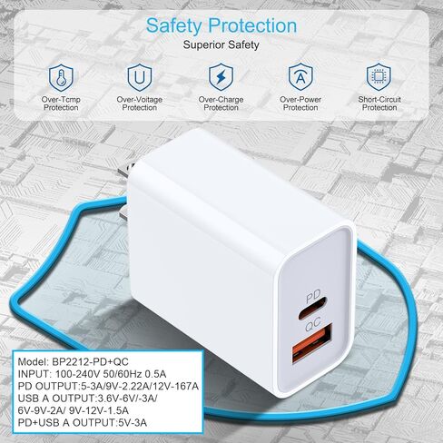 Fast Charger for Google Pixel 10/10 Pro/10 Pro XL/9a/9/9 Pro/ 9 Pro XL/8a/8/8 Pro/7a/7/7 Pro/6a/6/6 Pro/5/4a/3XL/2/XL, Samsung Galaxy A16 5G, 20W USB C Fast Charger with 6FT Type C Fast Charging Cable in Saudi Arabia