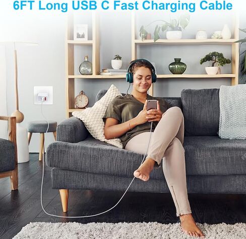 Fast Charger for Google Pixel 10/10 Pro/10 Pro XL/9a/9/9 Pro/ 9 Pro XL/8a/8/8 Pro/7a/7/7 Pro/6a/6/6 Pro/5/4a/3XL/2/XL, Samsung Galaxy A16 5G, 20W USB C Fast Charger with 6FT Type C Fast Charging Cable in Saudi Arabia