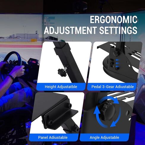 حامل عجلة السباق X-Fold Sim 2.0 - حامل عجلة القيادة من الفولاذ الكربوني مع قفل الكرسي وحامل الأكواب (نمط السباق من المستوى التالي) in Kuwait