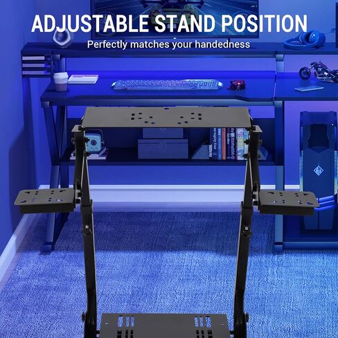 حامل عجلة السباق X-Fold Sim 2.0 - حامل عجلة القيادة من الفولاذ الكربوني مع قفل الكرسي وحامل الأكواب (نمط السباق من المستوى التالي) in Kuwait